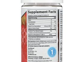 Trace Minerals ®, Жевательные мармеладки с витамином D3 и K2, с клубникой, 60 жевательных таблеток