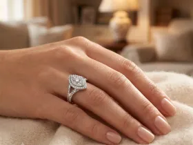 Кольцо из белого золота э4712кц09240356
