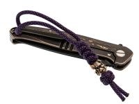 Темляк  малый фиолетовый с бусиной "Опята"