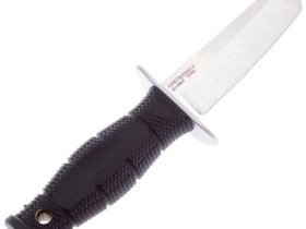 Нож с фиксированным клинком Cold Steel Mini Leatherneck Tanto, сталь 8Cr13MoV, рукоять кратон, черный