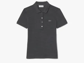 Женское поло Lacoste приталенного кроя из эластичного хлопка