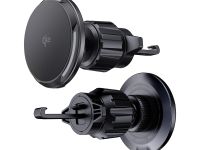 Автомобильный держатель Deppa (55212) MageSafe QI2 Flex для смартфона в воздуховод 15W (черный)