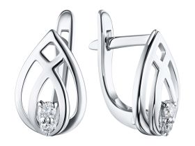 Серьги из белого золота с бриллиантами э0901сг04210516