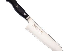 Нож кухонный Сантоку Shimomura MURATO Classic 170 мм, сталь VG-10, рукоять Pakka Wood