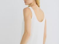 Вязаная майка с кашемиром, Белый