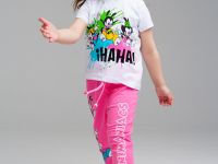 Брюки детские трикотажные для девочек, 2 пары в комплекте