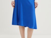 Атласная юбка миди