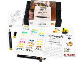 Набор маркеров SKETCHMARKER Brush Basic 3 36 шт