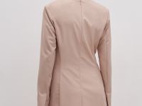 Платье мини с округлым воротником