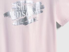 Футболка с принтом, Розовый