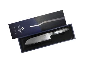 Нож Сантоку Tojiro Flash, FF-SA180, сталь VG-10, чёрный, в картонной коробке