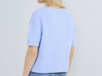 Кардиган с коротким рукавом, Голубой