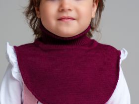 Воротник-манишка детский трикотажный для девочек