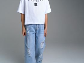 Фуфайка трикотажная для девочек (футболка)