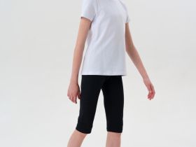 Брюки трикотажные для девочек (легинсы укороченные)