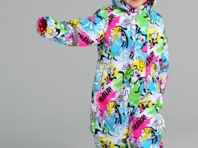 Комбинезон детский текстильный с полиуретановым покрытием для девочек