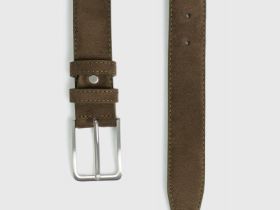 Ремень из искусственной замши, Зеленый