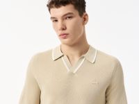 Мужское вязаное поло Lacoste из вискозы