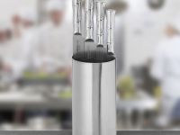 Набор из 4 ножей и подставки Samura Bamboo в подарочной коробке SBA-5, сталь AUS-8, рукоять нержавеющая сталь