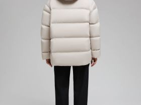 Удлиненный пуховик с натуральным пухом и термостежкой