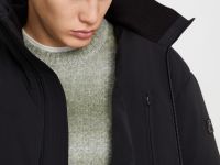 Оверсайз пуховик с воротником-стойкой