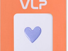 Наклейка VLP 3D фиолетовое сердце