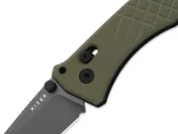 Складной нож спасателя Kizer Aegis T, сталь AEB-L, рукоять G10, оливковый