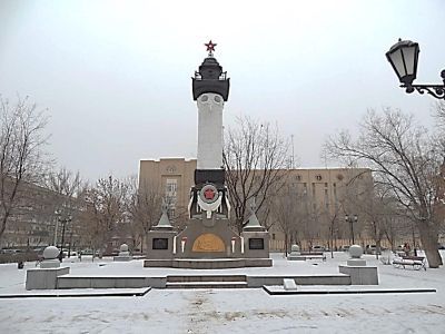 Братская могила моряков, погибших при ликвидации мартовского контрреволюционного мятежа в Астрахани в 1919 г.