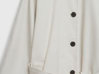 Однобортный длинный плащ, Бежевый