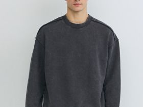 Свитшот с эффектом стирки, Серый