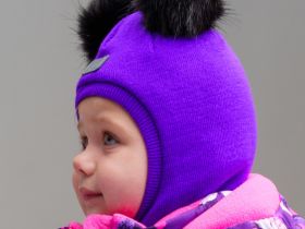 Шапка детская трикотажная для девочек
