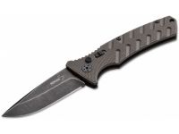 Автоматический складной нож Boker Plus Strike Coyote Spearpoint, сталь AUS-8 BlackWash™ Plain, рукоять анодированный алюминий, BK01BO424