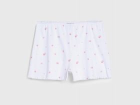 Шорты пижамные из трикотажа пуантель, Белый