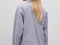 Рубашка из хлопка с отложным воротником