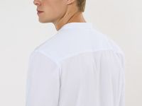 Классическая рубашка с воротником мао, Белый