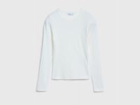 Лонгслив с эффектом стирки, Белый