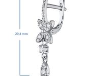 Серьги из белого золота с бриллиантами э0901сг04196200