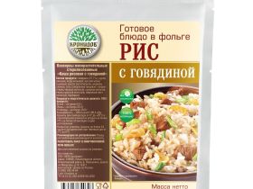 Консервы мясорастилельные стерилизованные рубленные "Каша рисовая с говядиной"