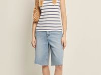 Майка приталенного силуэта в полоску