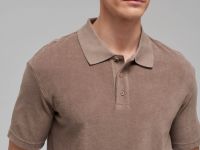 Поло свободного кроя из хлопкового трикотажа