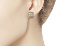 Пусеты из желтого золота с бриллиантами э0301пс08190590