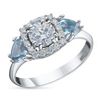 Кольцо из белого золота с и топазами э0109кц03250350_white