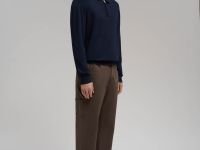 Джемпер-поло полуприлегающего кроя с шерстью