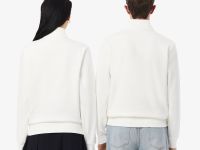 Хлопковая толстовка Lacoste унисекс с воротником-стойкой
