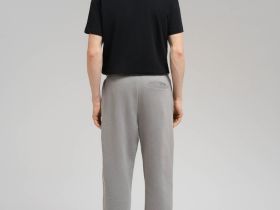 Брюки прямого кроя из футера