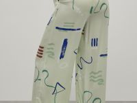 Брюки с абстрактным принтом