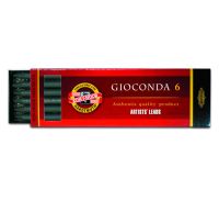 Набор стержней для цангового карандаша Koh-I-Noor "GIOCONDA" 6 шт 5,6 мм, графитовые, ретушь