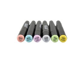 Набор маркеров Sketchmarker "Brush Pro Pastel Set" 6 цветов в картонной упаковке