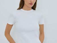 Футболка в рубчик, Белый