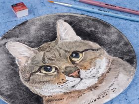 Склейка для акварели Малевичъ "Monet" Fin, круглая диаметр 15 см 10 л 300 г, 100% хлопок